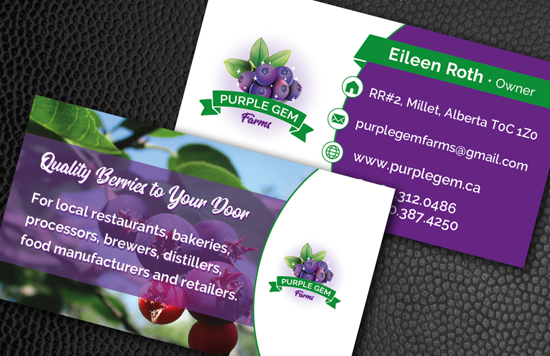 Purple Gem Business Cards